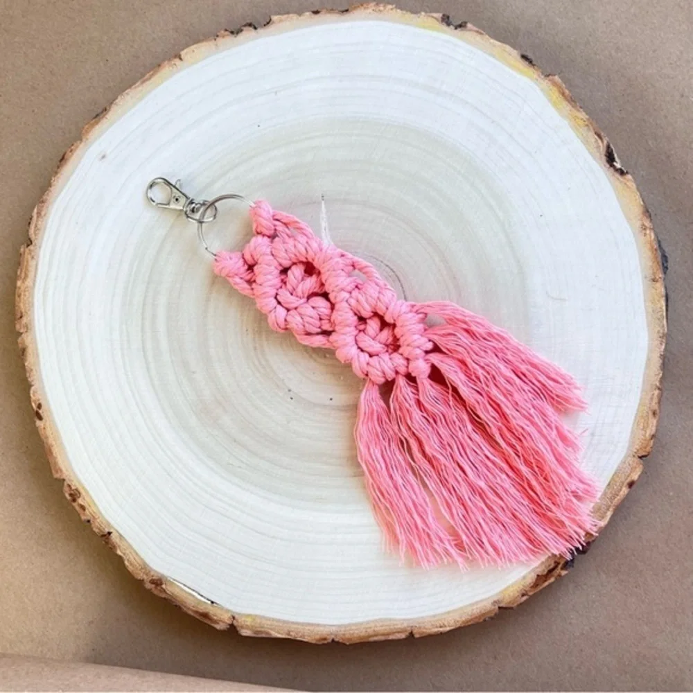 Macrame Handcrafted Keychain Boho Chic Style
